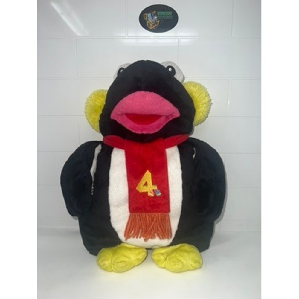 WSMV Channel 4 Nashville Snowbird Penguin Plush Mascot 2008 Red Scarf 14 Inch